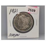 1921 90% Silv Morgan $1 Dollar