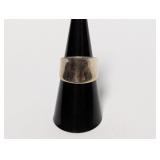 .925 Sterl Wide Tapered Ring Sz 7