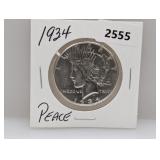 1934 90% Silv Peace $1 Dollar