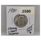 1930 90% Silv Standing Liberty Quarter