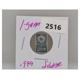 1G .999 Silv Scottsdale Mint Bar