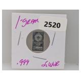 1G .999 Silv Scottsdale Mint Bar
