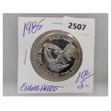 1985 1oz .999 Silv Engelhard Prospector Round