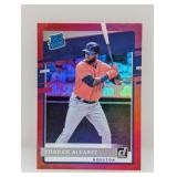 2020 Donruss Rated Rookie Red Foil Yordan Alverez