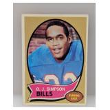 1970 Topps O.J. Simpson #90 Surface/Stain