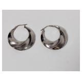 .925 Sterling Silver Hoop Earrings