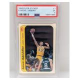 1986 Fleer Sticker Kareem Abdul Jabbar PSA 5