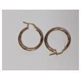 Vermeil/.925 Sterl Dyadena Twisted Hoop Earrings