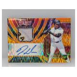 2020 Davis Select Orange Prizm Patch Auto RC /8