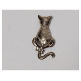 .925 Sterling Cat Brooch