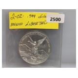 2004 2oz .999 Silv Mexico Libertad