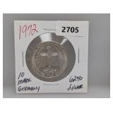 1972 62% Silv Germany 10 Mark
