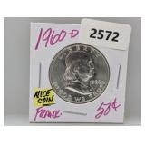 1960-D 90% Silv Franklin Half $1 Dollar