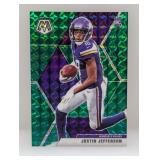 2020 Mosaic Justin Jefferson #209 RC Green Prizm