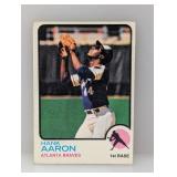 1973 Topps #100 Hank Aaron "Hall Of Fame Braves"