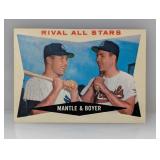 1960 Topps #160 Mantle/Boyer Hall Of Fame Yankees