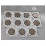 (11) Mixed Date Clad Ike $1 Dollars