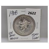 1968 72% Silv Mexico Un Peso
