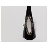.925 Sterl Marquise Shape Mother of Pearl Ring