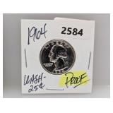 1964 PF 90% Silv Wash Quarter