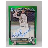 2025 1st Bowman Chrome Will Simpson Auto 99/99