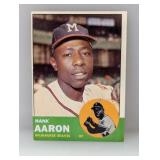 1963 Topps #390 Hank Aaron HOF Braves Surface