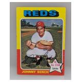 1975 Topps Mini NL All Star Johnny Bench Damage