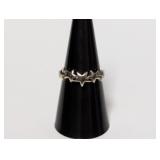 .925 Sterl Celestial Raised Star Pattern Ring