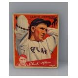 1934 Goudey #6 Lloyd Johnson Pirates C/S
