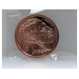 2oz .999 Copper Buffalo Round