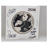 2023 30G .999 Silv Panda 10 Yuan