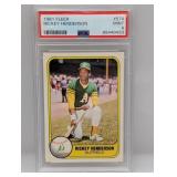 1981 Fleer Rickey Henderson 574 PSA 9