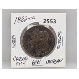 Rare 1882-CC 90% Silv Morgan $1 Dollar