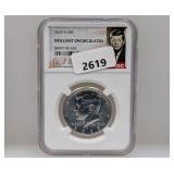 NGC 2025-D BU JFK Half $1 Dollar