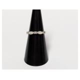 .925 Sterl Marquise Accent Trio Ring Sz 6