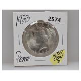 1923 90% Silv Peace $1 Dollar
