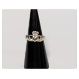 .925 Sterl Claddagh Ring Sz 6