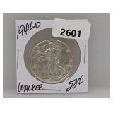 1944-D 90% Silv Walker Half $1 Dollar