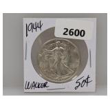 1944 90% Silv Walker Half $1 Dollar