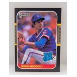 1987 Donruss Rated Rookie Greg Maddux #36 Surface