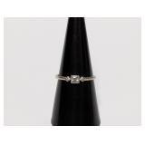 .925 Sterl Minimalist Square Stone Ring Sz 8