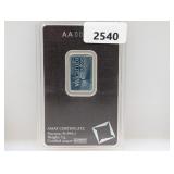 5G 999,5G Platinum Valcambi Suisse Bar