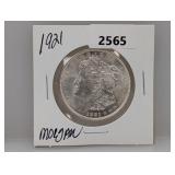 1921 90% Silv Morgan $1 Dollar