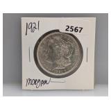 1921 90% Silv Morgan $1 Dollar