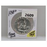 1958-D 90% Silv Franklin Half $1 Dollar