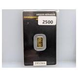 1G .9999 Gold Argor-Heraeus Bar