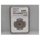 NGC ND MS70 1/200oz .9999 Gold Colosseum Round