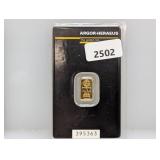 1G .9999 Gold Argor-Heraeus Bar