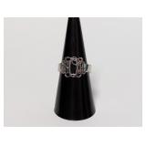 .925 Sterl Monogram "BAO" Ring Sz 7.5
