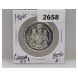 1966 80% Silv Canada Half $1 Dollar